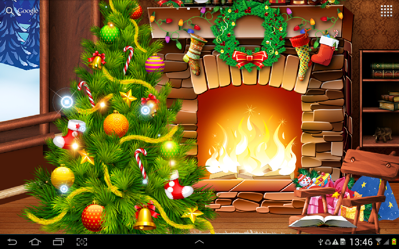 Wallpaper With Animated Christmas Tree Dynamic Lights