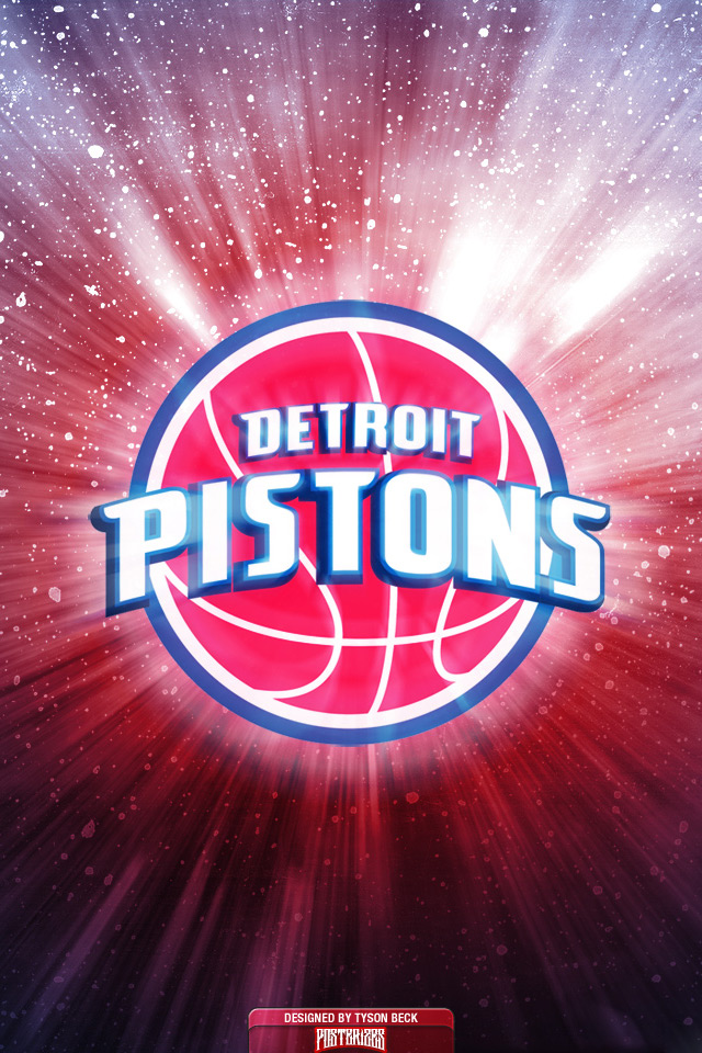Detroit Pistons iPhone Wallpaper Logo