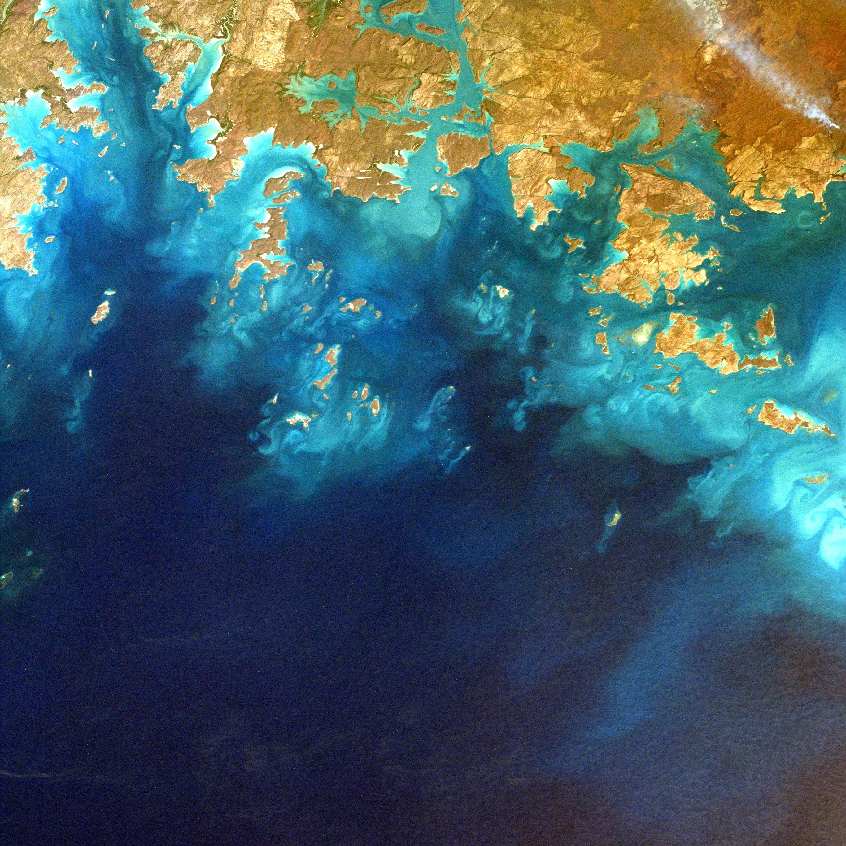 Sea From Sky Earth Art iPad Pro Wallpaper