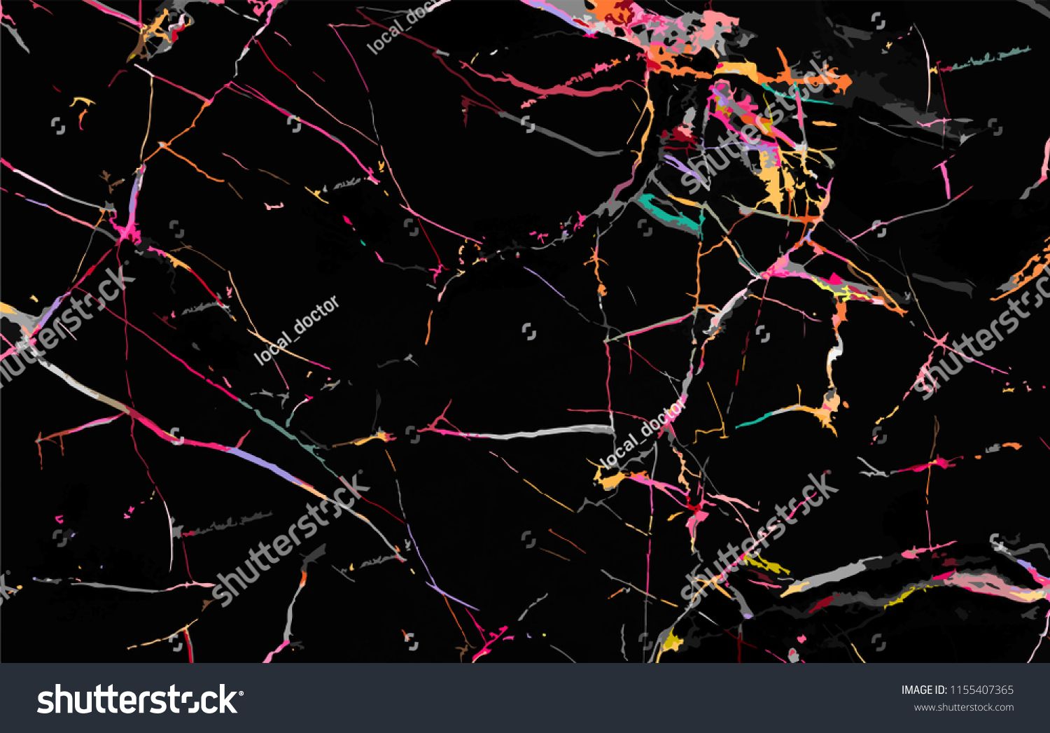 Scratchy Texture Of Marble With Colorful Veins Abstract Vector