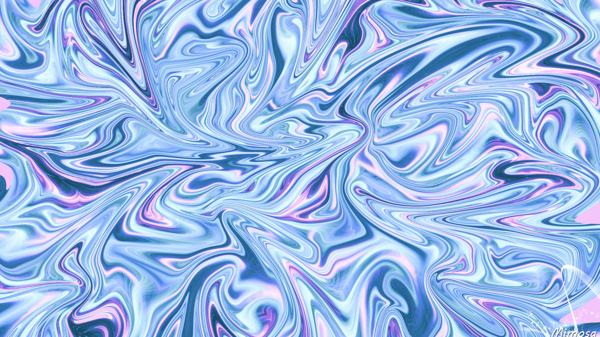 Abstract Pastel Colors Digital Art Blue