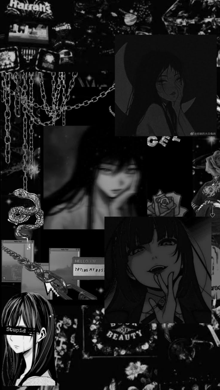 Anime Black Aesthetic Wallpaper