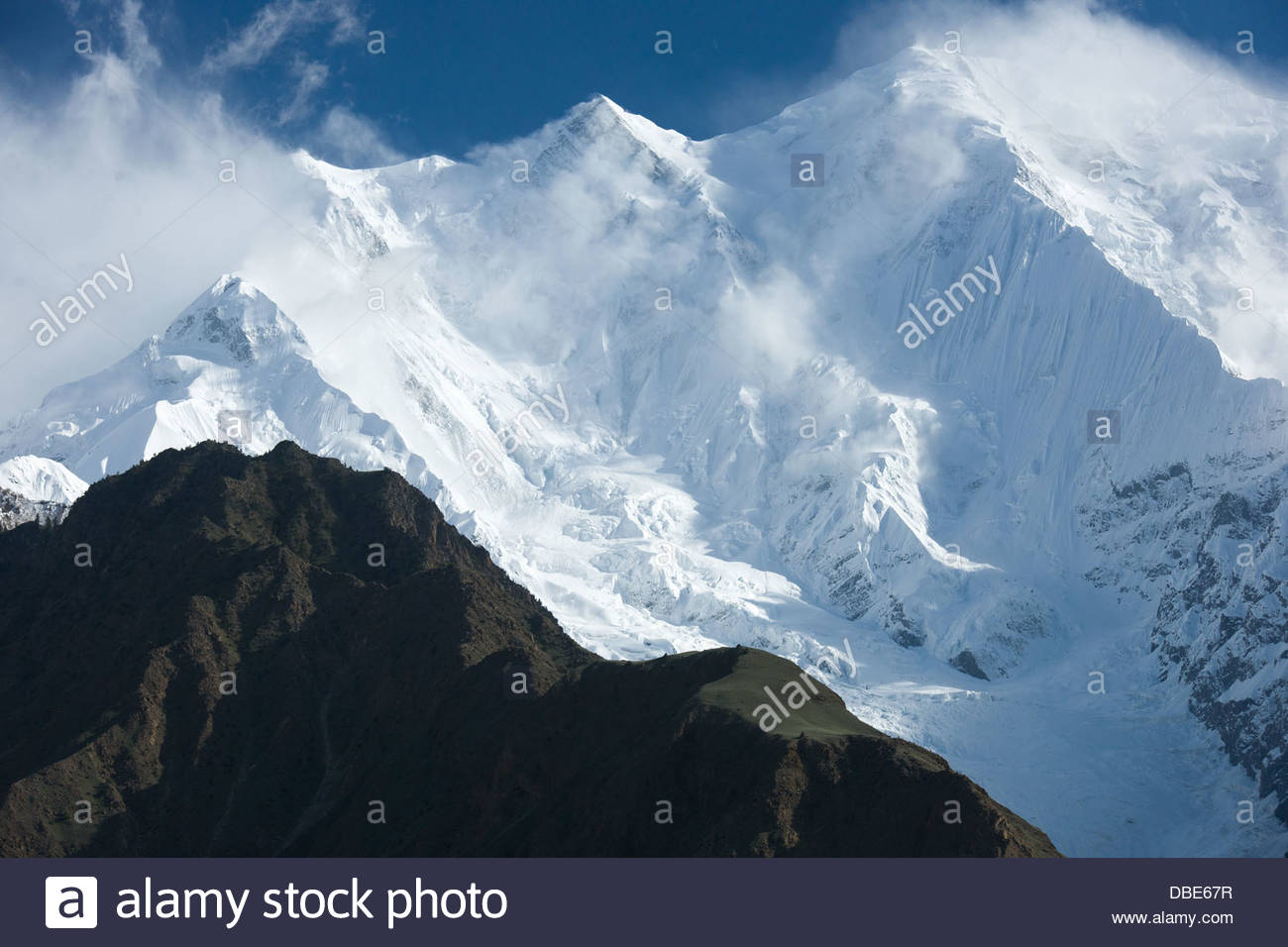 Snow Capped Rakaposhi Mountain Range Seen From The Karakoram