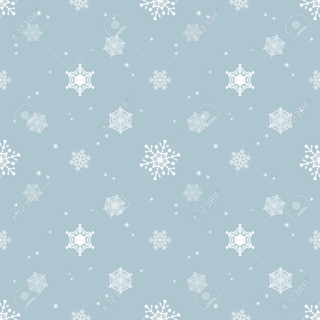 Snowflake Blue Pastel Colour Background Christmas Pattern Tint