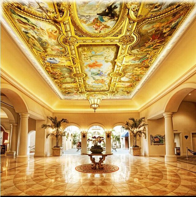 Mural Wallpaper European Painting Luxury Ceiling