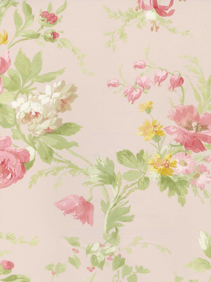 English Wallpaper Cottages Floral