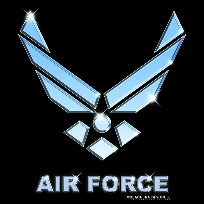  Black US Air Force Emblem Logo T Shirt