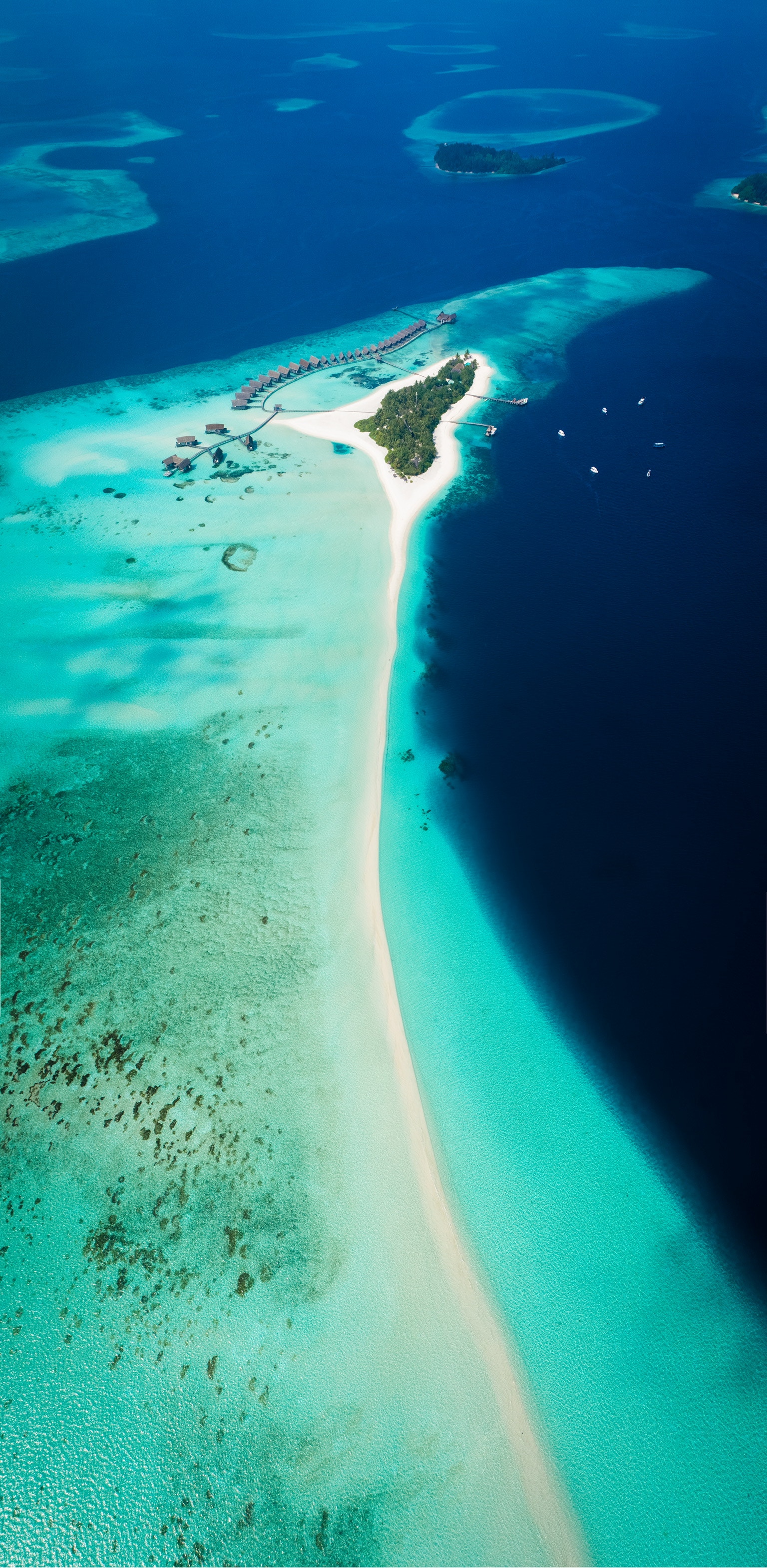 Wallpaper Maldives Island Ocean Top