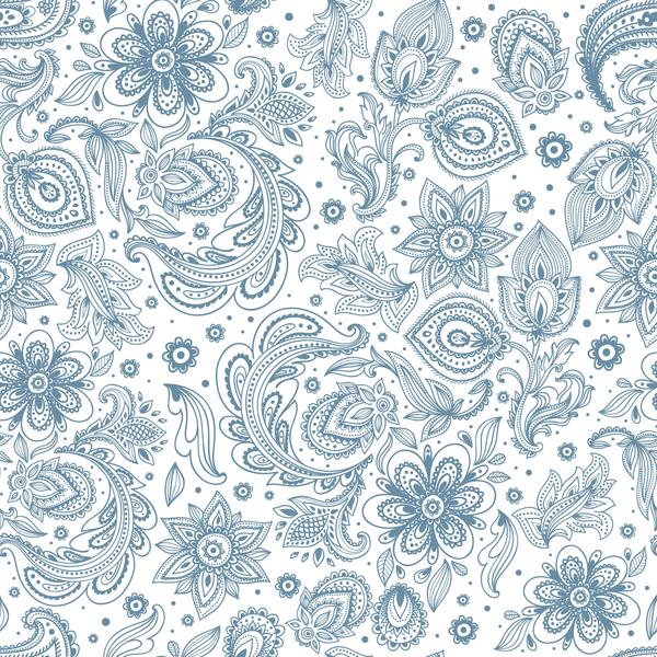 Blue Paisley Wallpaper Pattern Eazywallz By