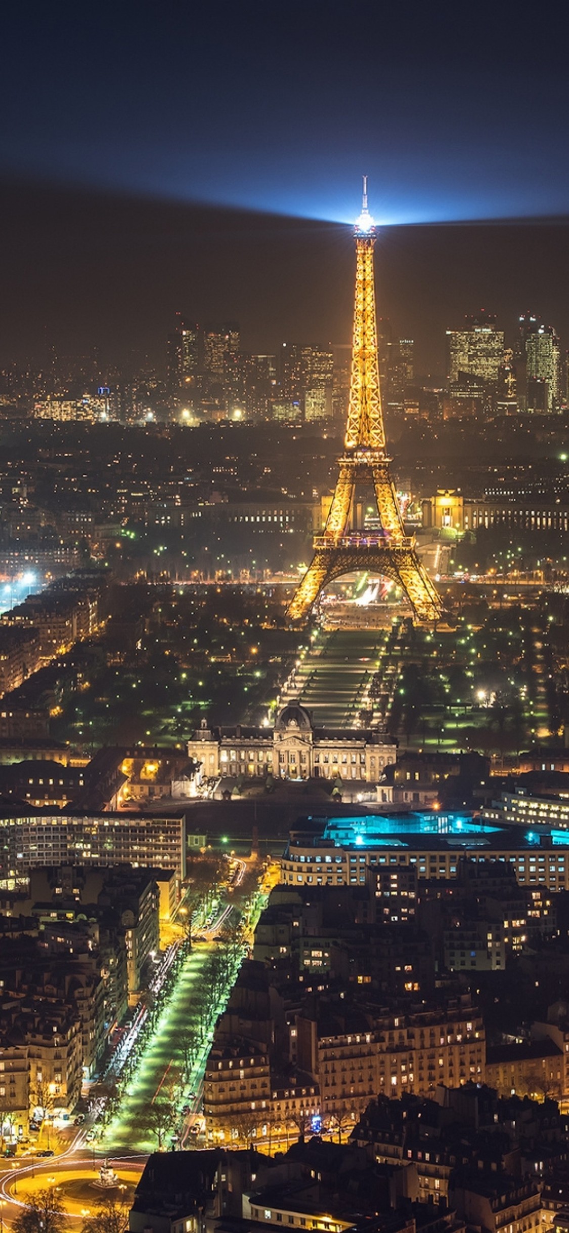 Paris Night Eiffel Tower Cityscape