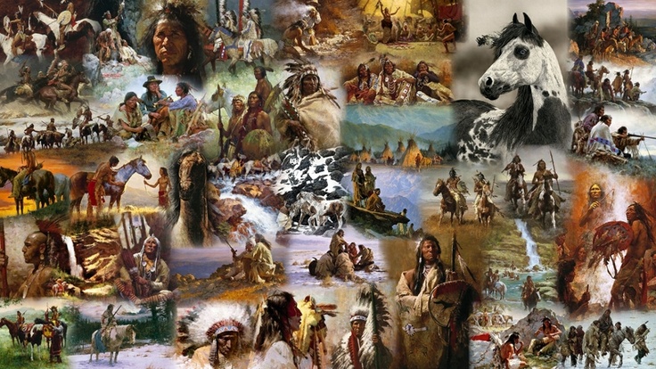 Native American Wallpaper Indians And Wolves Pint