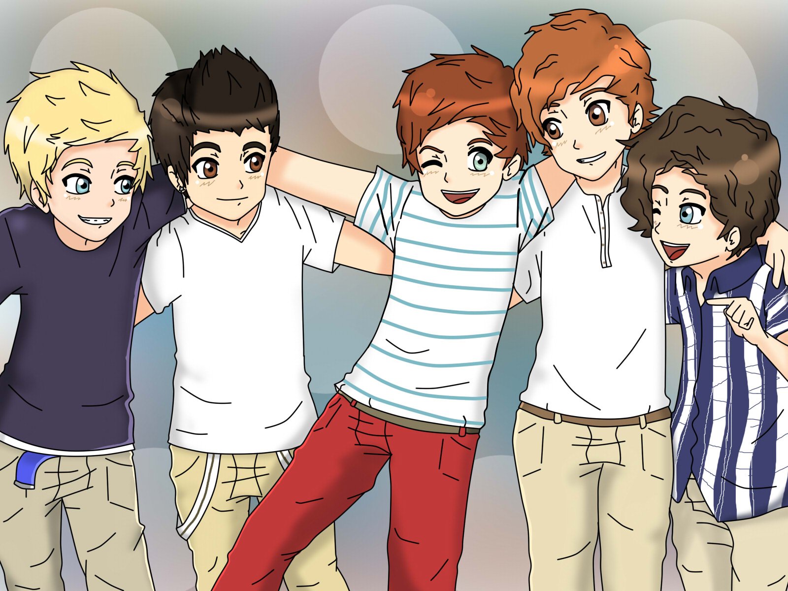 50+] One Direction Cartoon Wallpapers - WallpaperSafari
