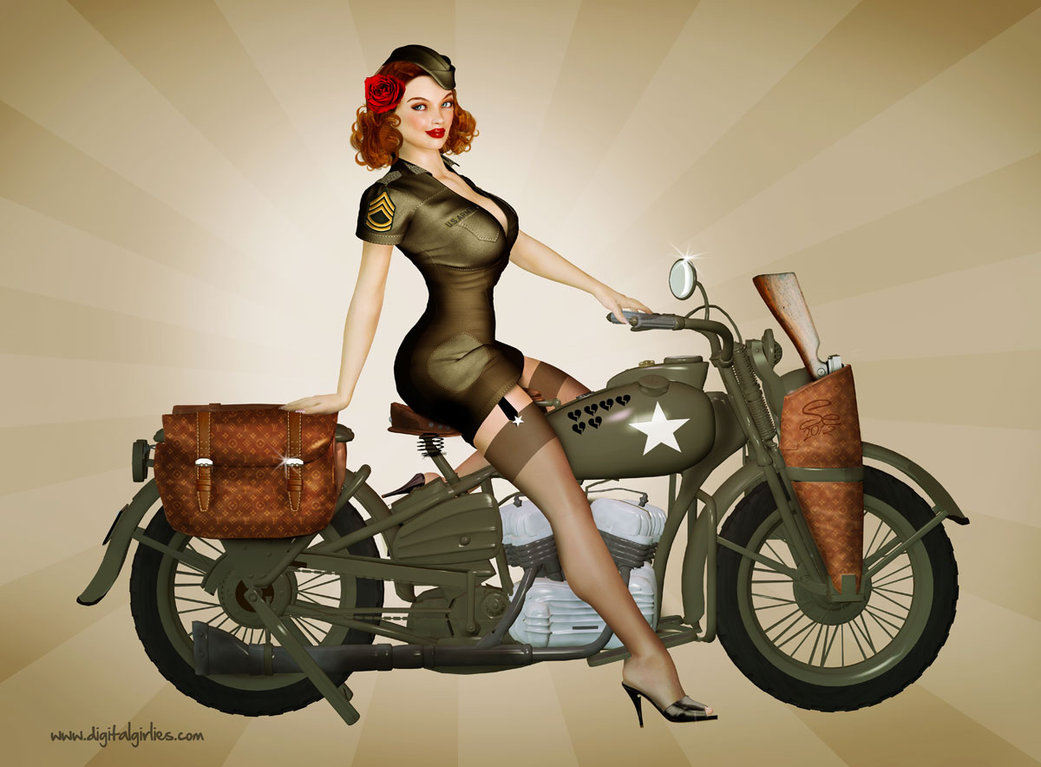 Sgt Davidson Us Army Harley Pinup By Seanearley