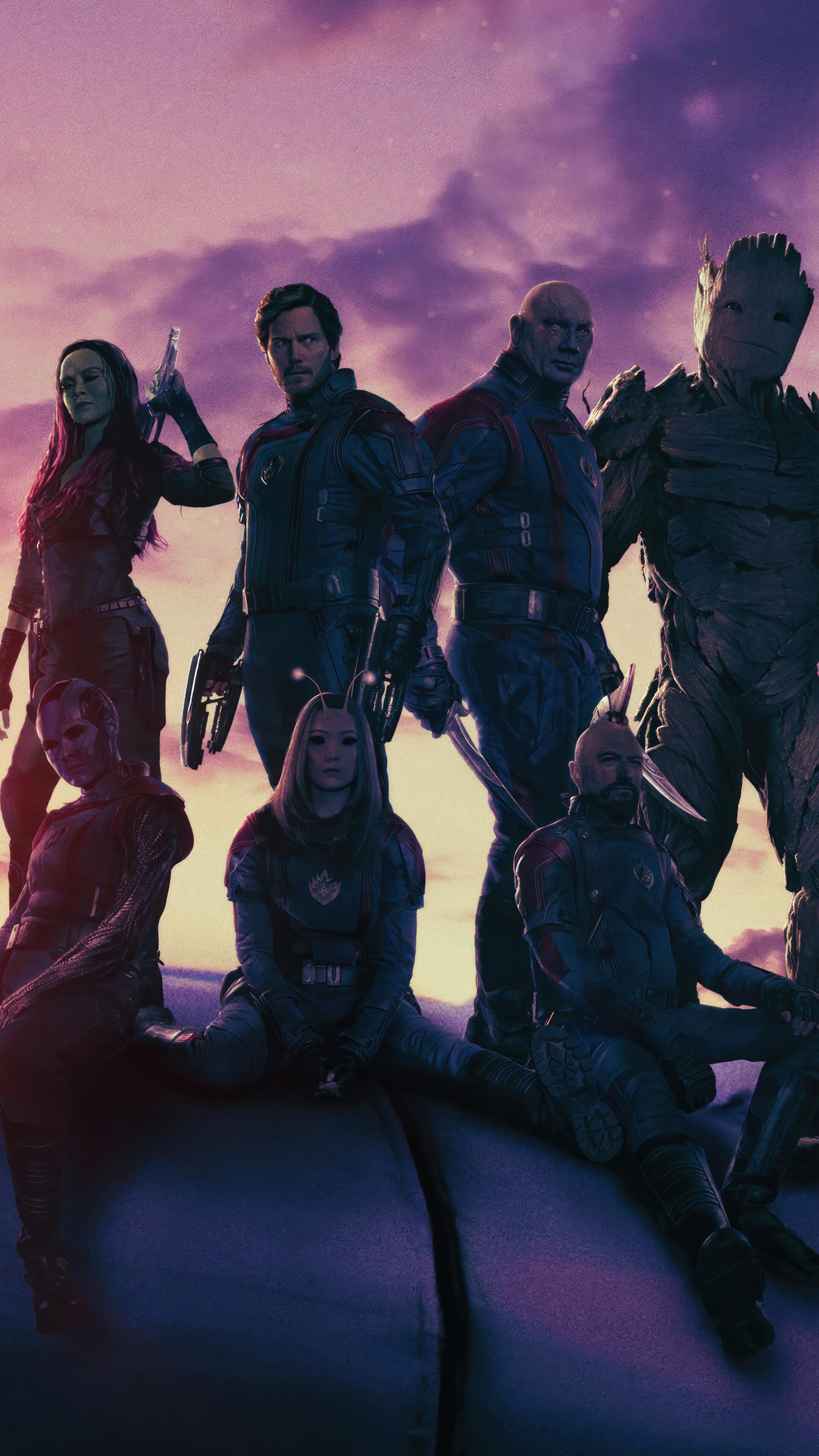 Guardians Of The Galaxy Vol Movie Cast Character 4k Wallpaper