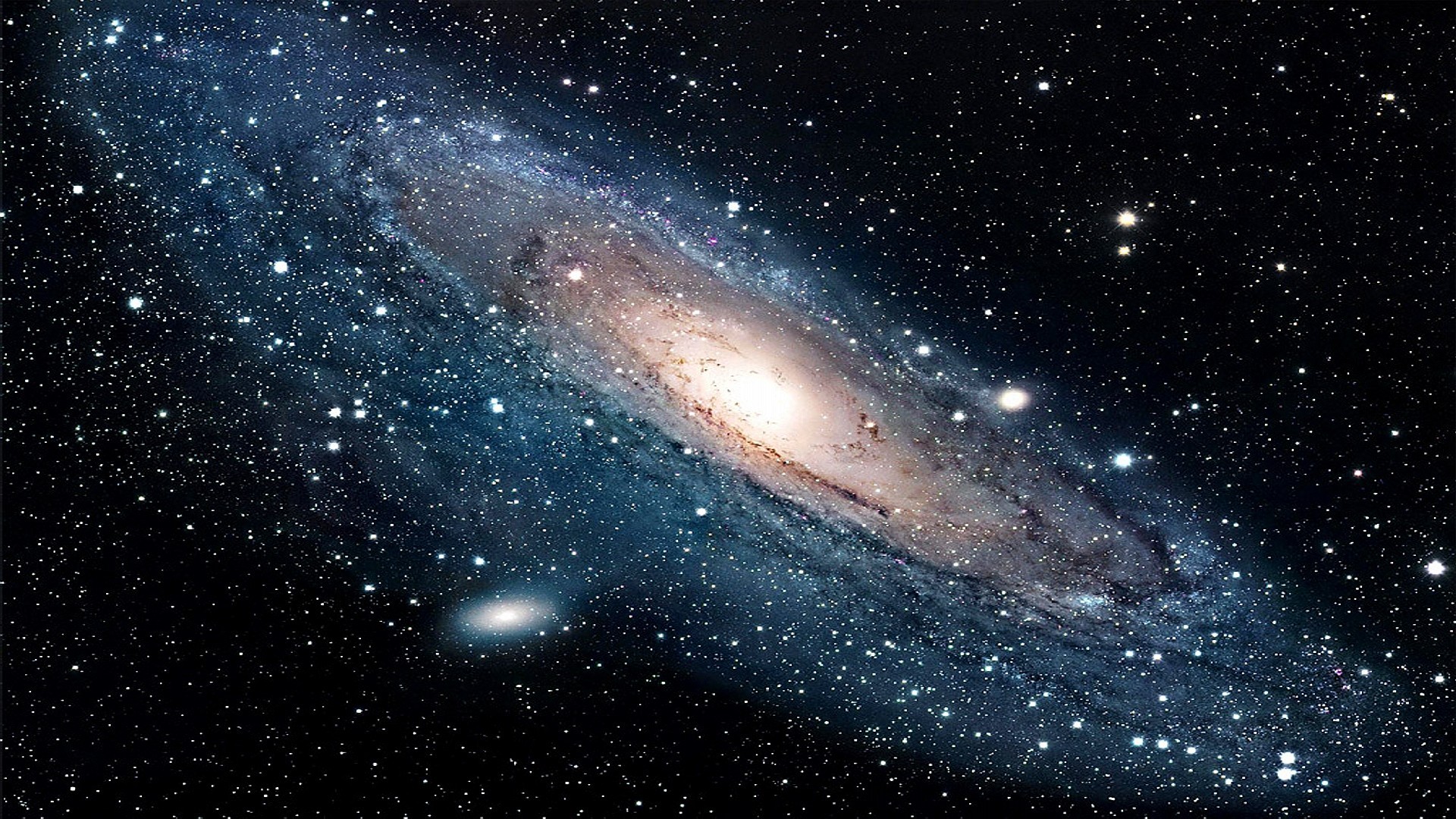 Galaxy On Space Wallpaper Full HD With Resolution