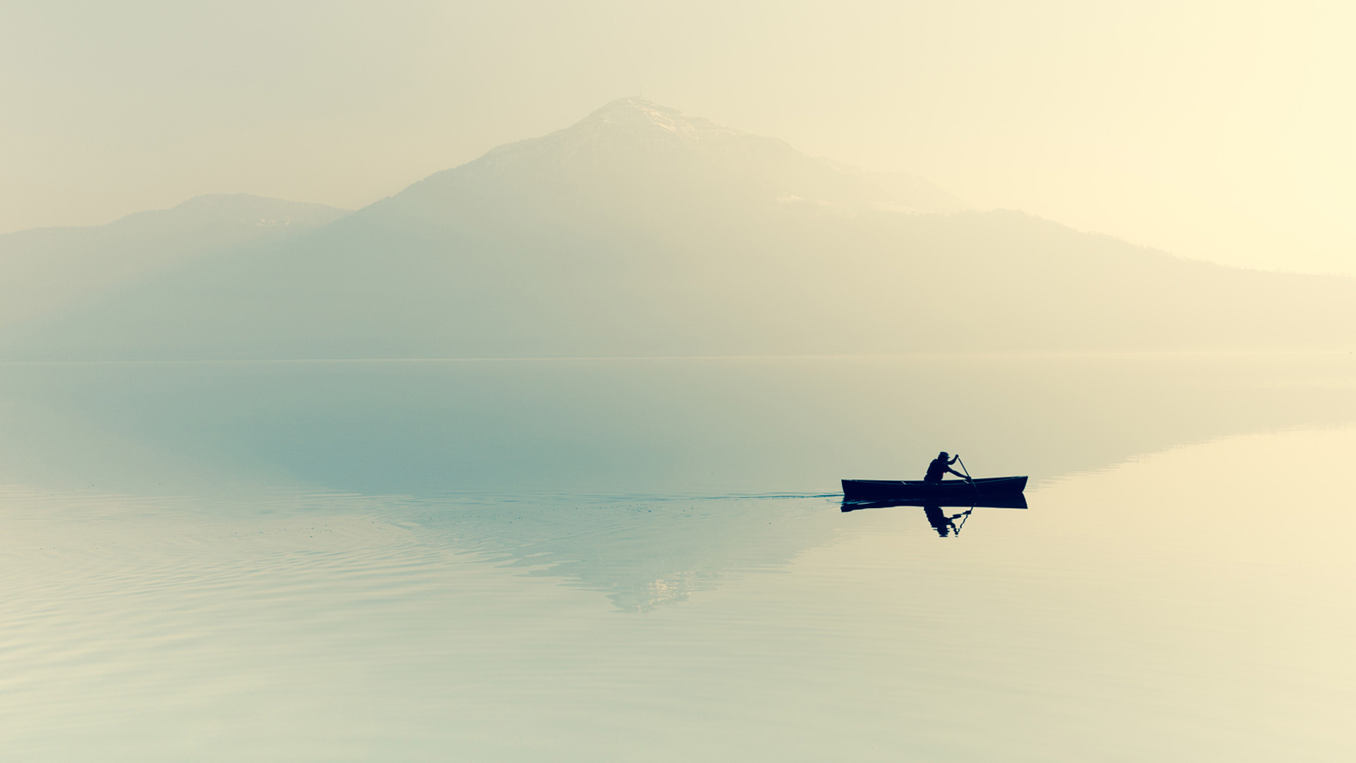 Lonely Rowboat Wallpaper
