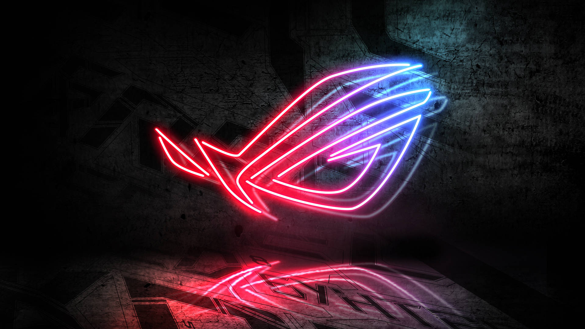 Neon Rog Gaming Logo HD Wallpaper