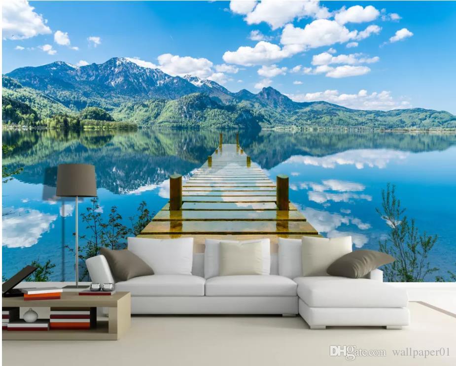 Wallpaper For Walls D Living Room Lake Water Reflection