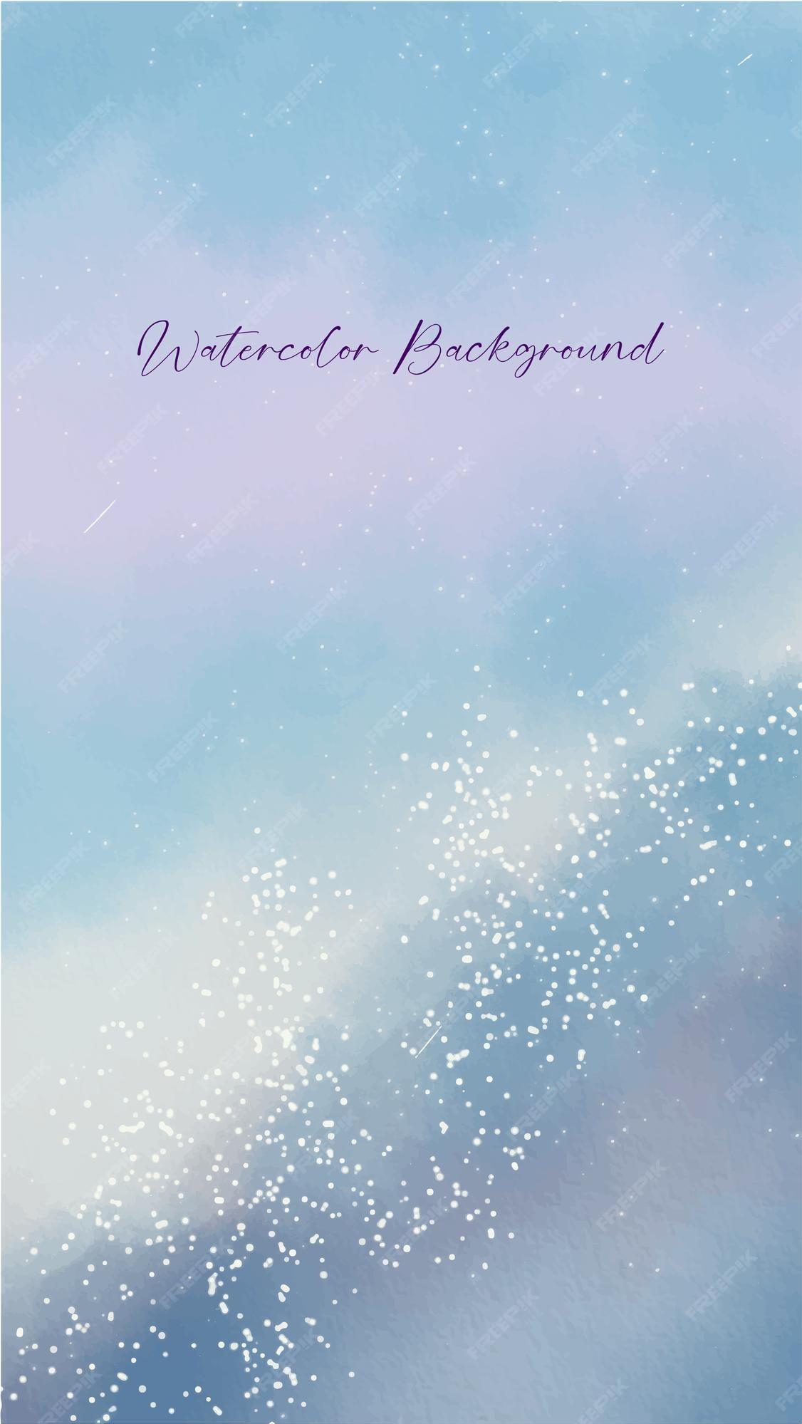 Premium Vector Watercolor Skies With Stars Background