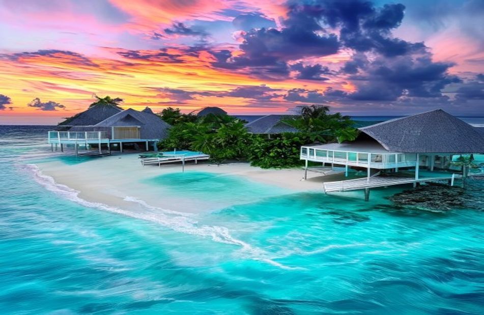 Maldives Island Resorts Wallpaper