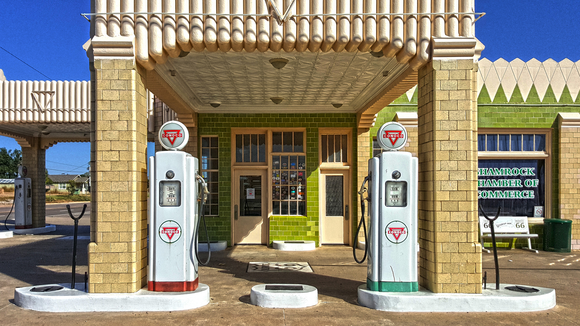 Conoco Gas Station Shamrock Tx Photo Image North America