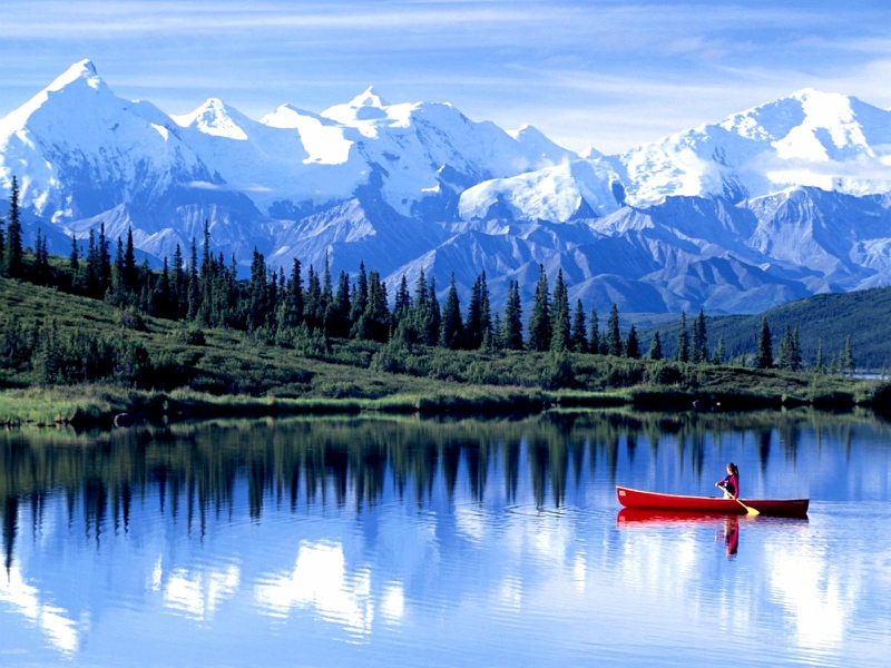 Alaska Beauty Nature Lakes HD Desktop Wallpaper