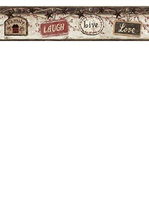 Chesapeake Ctr63152b Kinsey Black Live Laugh Love Wallpaper Border