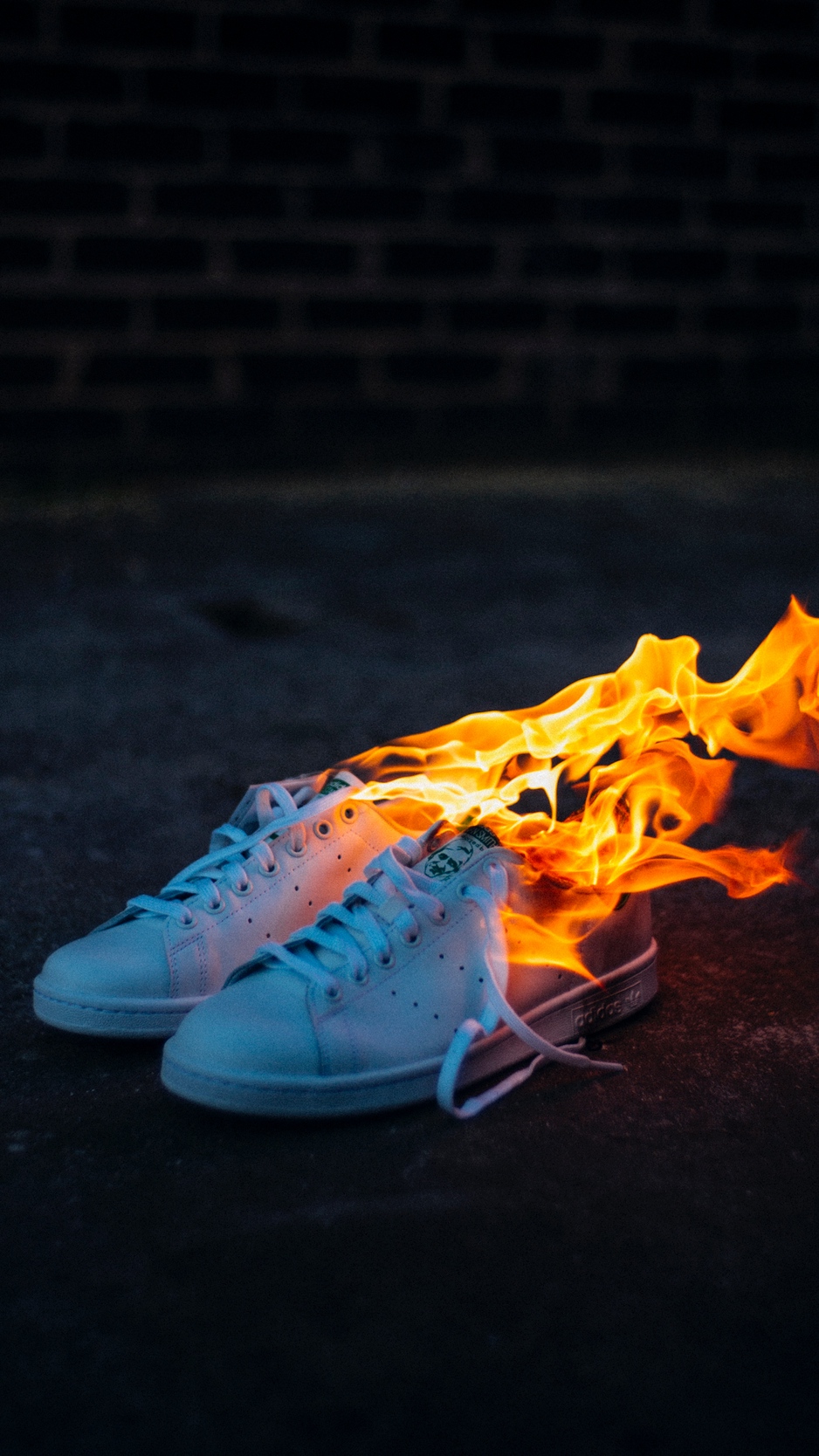 Wallpaper Sneakers Fire Flame iPhone 6s
