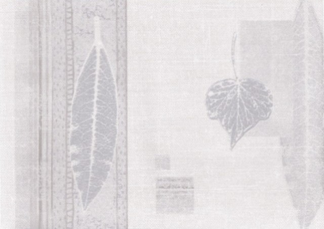 Silver Cream Nature Leaves Wallpaper Border Traditional
