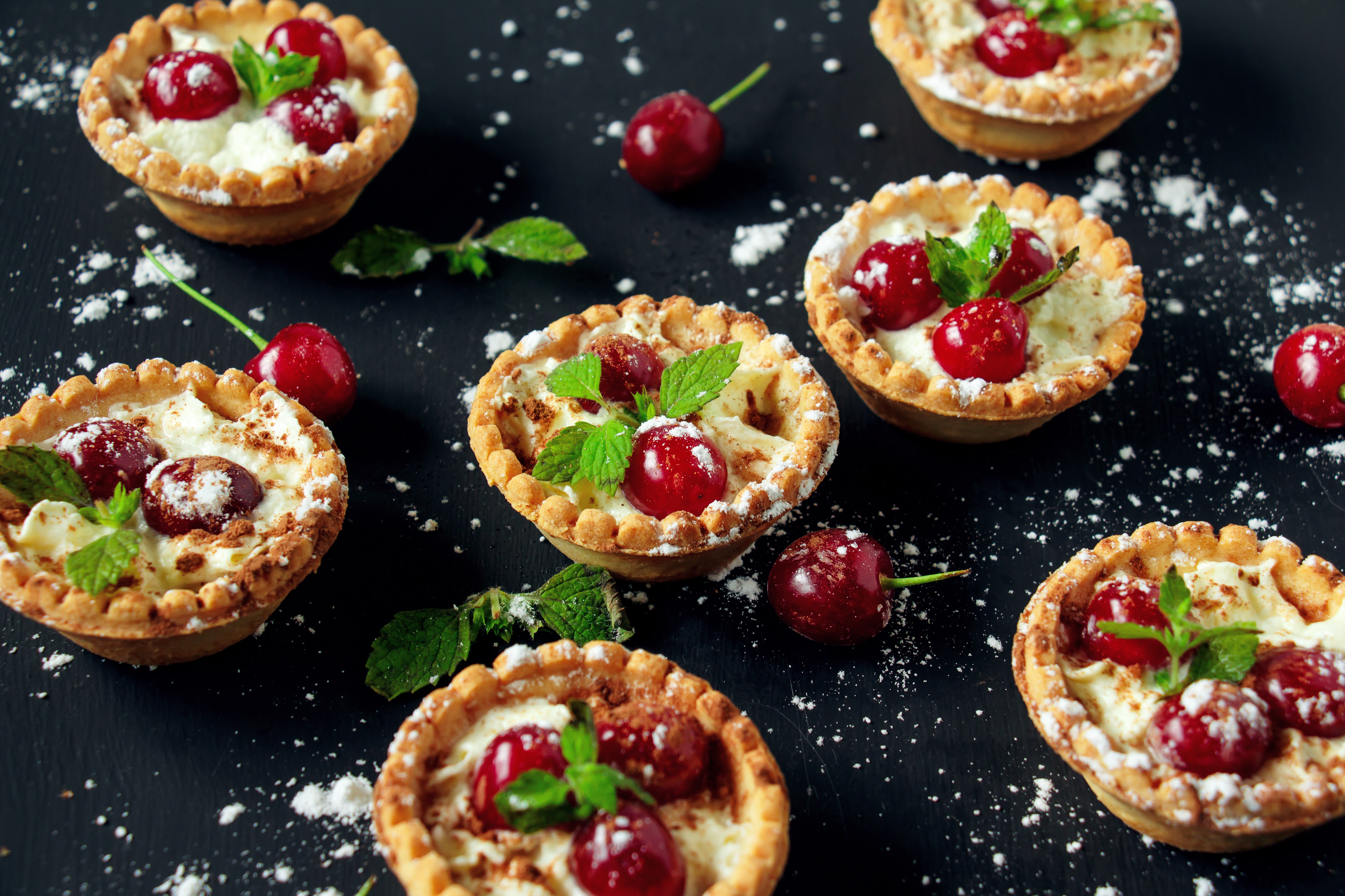 Tart Still Life Pastry Cherry Food Dessert 4k Ultra HD Wallpaper