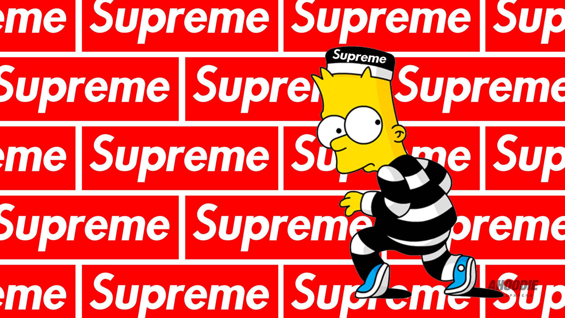 Simpson X Supreme Lit In Wallpaper