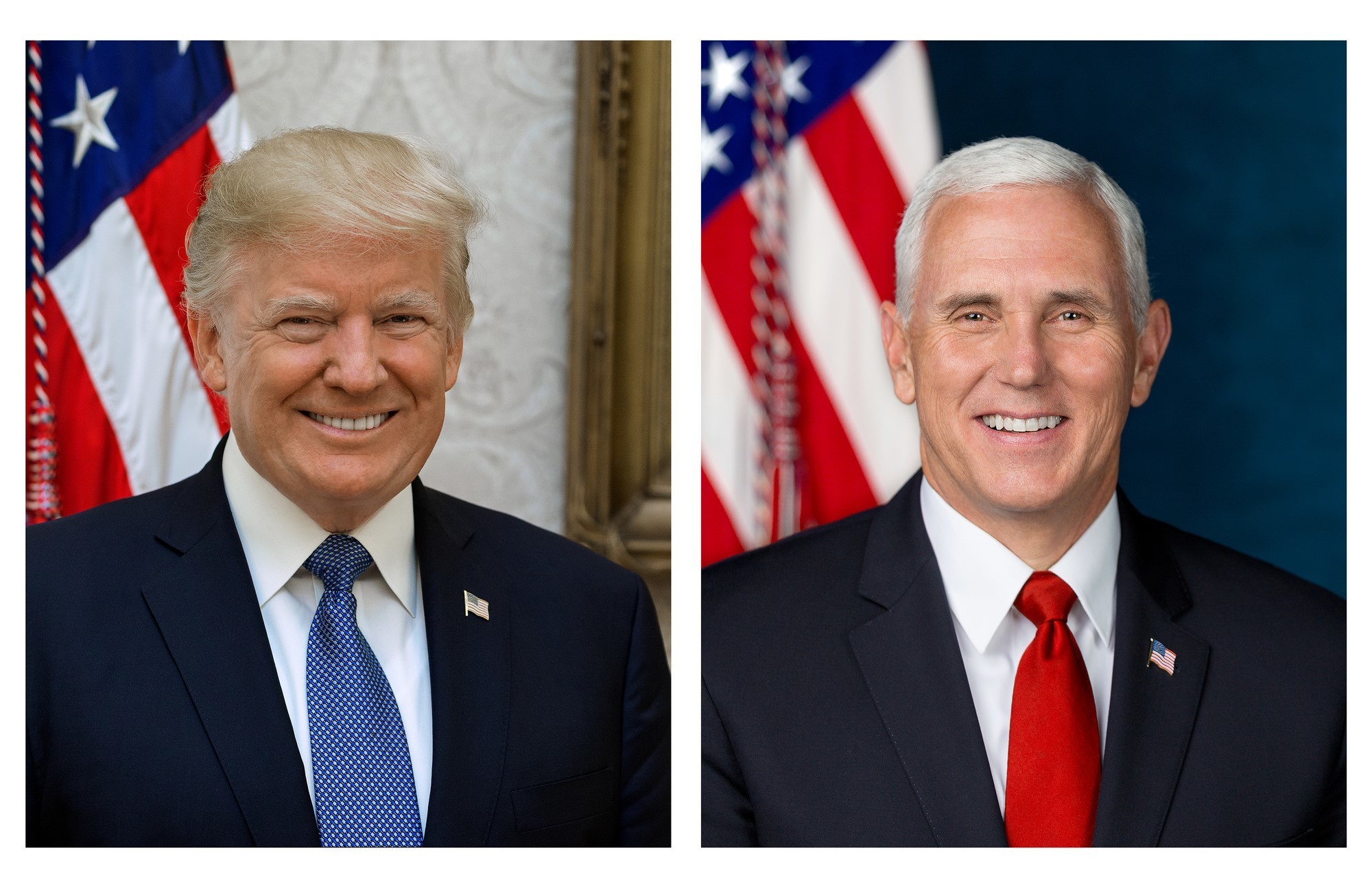 White House Releases Official Trump And Pence Portraits