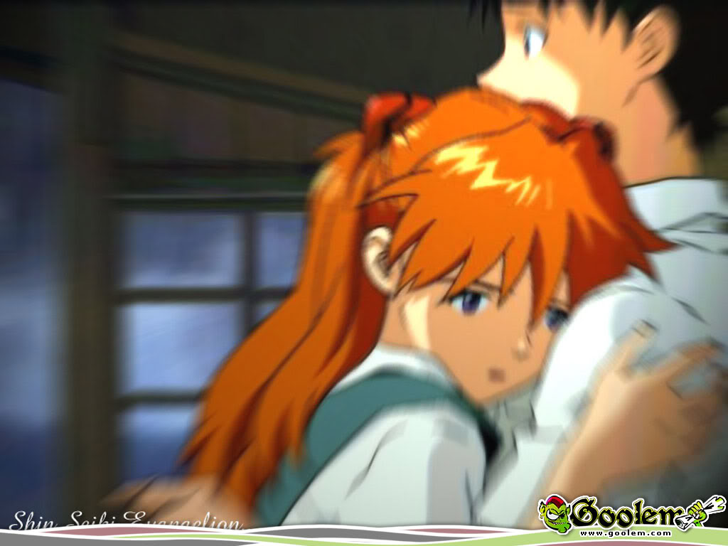 Shinji And Asuka Wallpaper Desktop Background