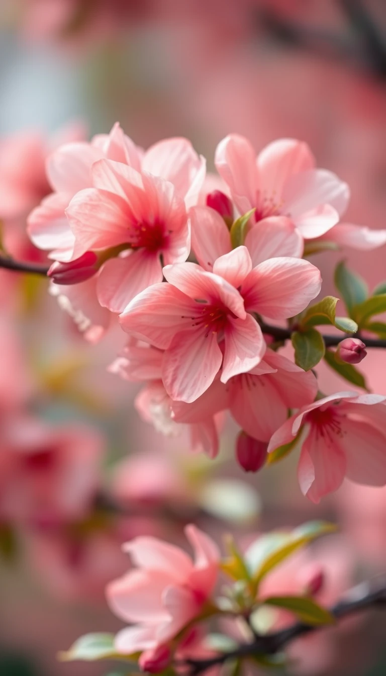Peach Flowers Wallpaper