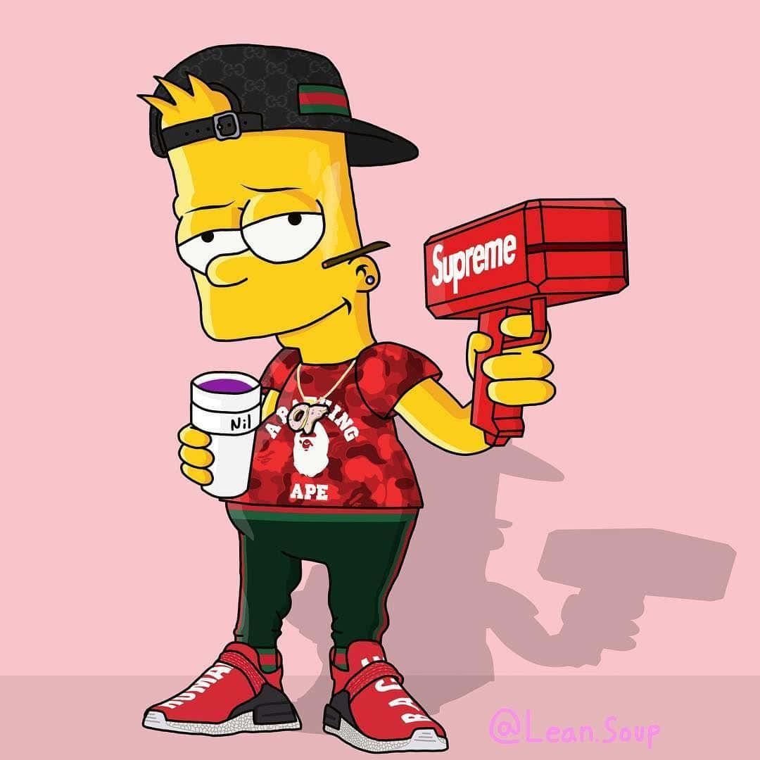 Bart Simpson Weed Wallpaper