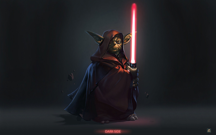 Dark Side Yoda Star Wars HD Desktop Wallpaper