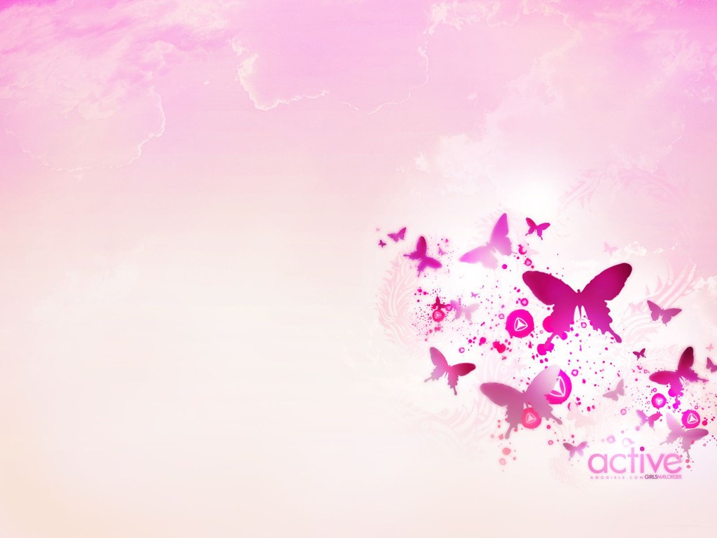 Save Pink Butterfly Sky Theme Your Desired Location Desktop Wallpaper
