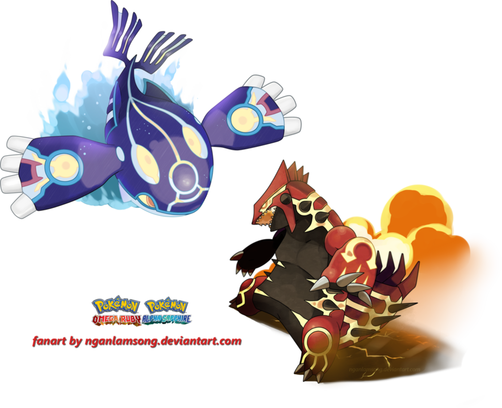 Primal Groudon And Kyogre By Nganlamsong