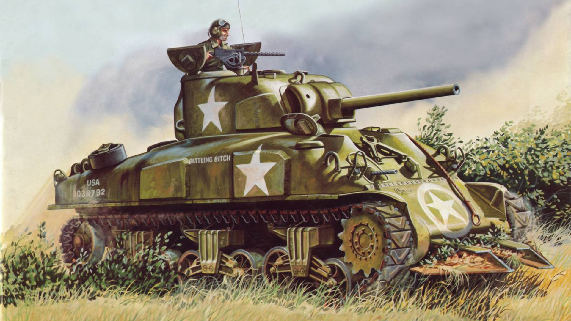Wallpaper Sherman Tank M4 Weapon