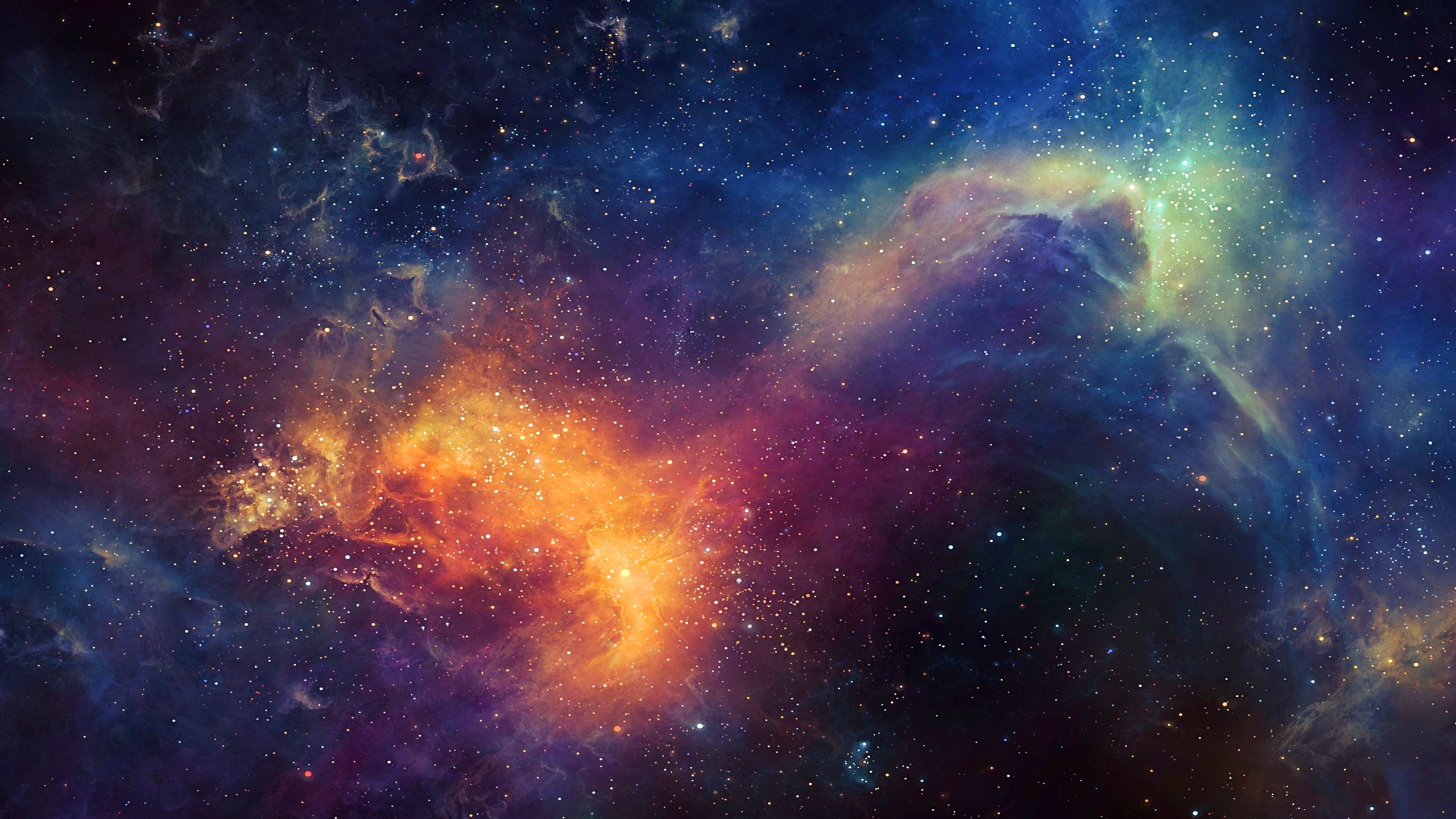 A breathtaking 4k wallpaper of a vibrant nebula in deep space, filled with colorful clouds of gas and dust, sparkling stars, and a sense of cosmic wonder