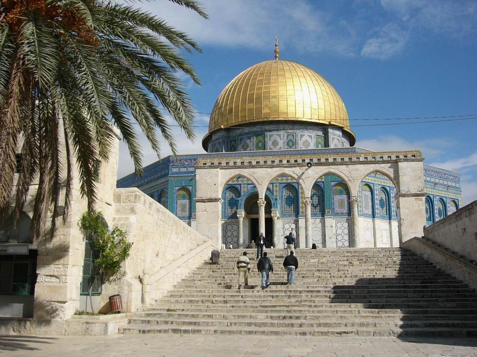 The Rock Jerusalem Palestine Masjid Kubbetus Sahra Dome Of Normal