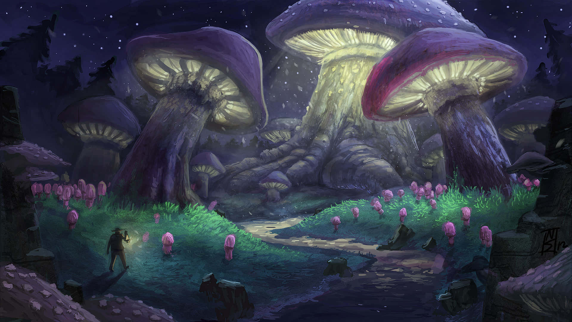 Fairy Forest Background Wallpaper