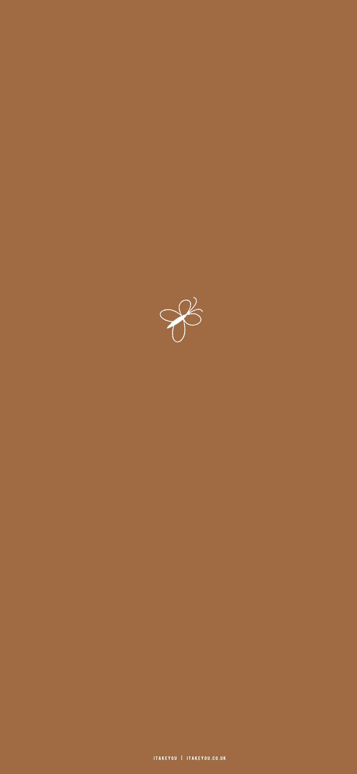 20 Minimalist Brown Wallpaper iPhone Ideas for iPhone Butterfly