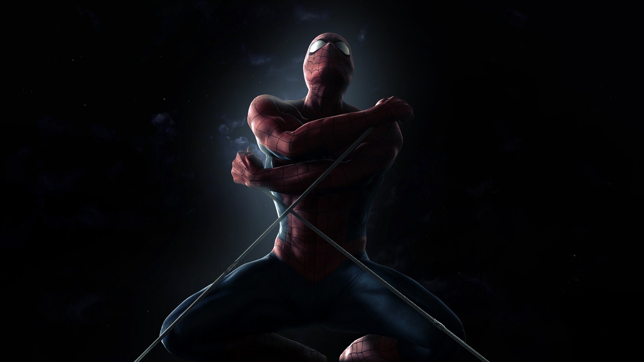 Spider Man smoke superheroes muscles Marvel Comics black background