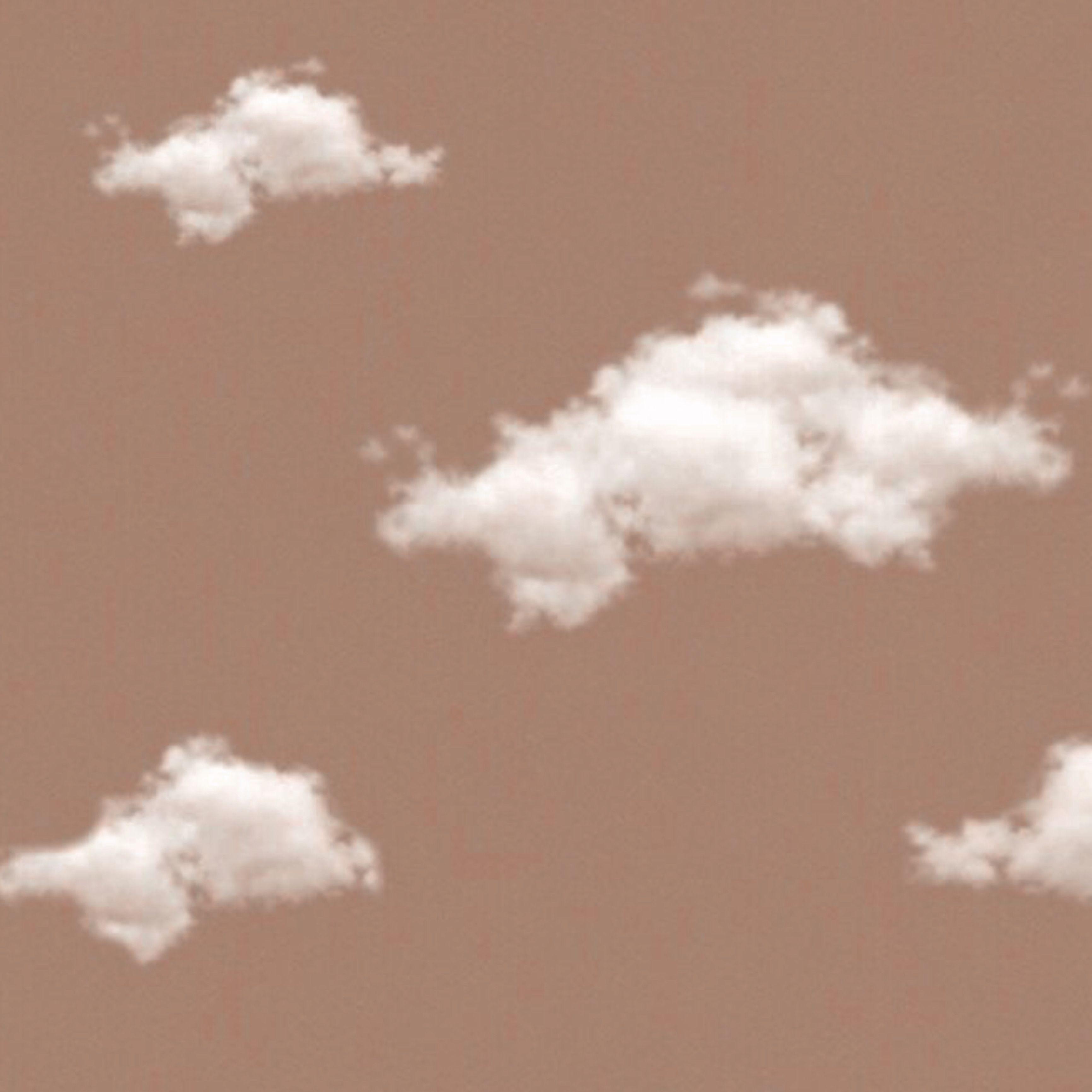 Brown White Clouds Asthetic Background Foryou Toedit