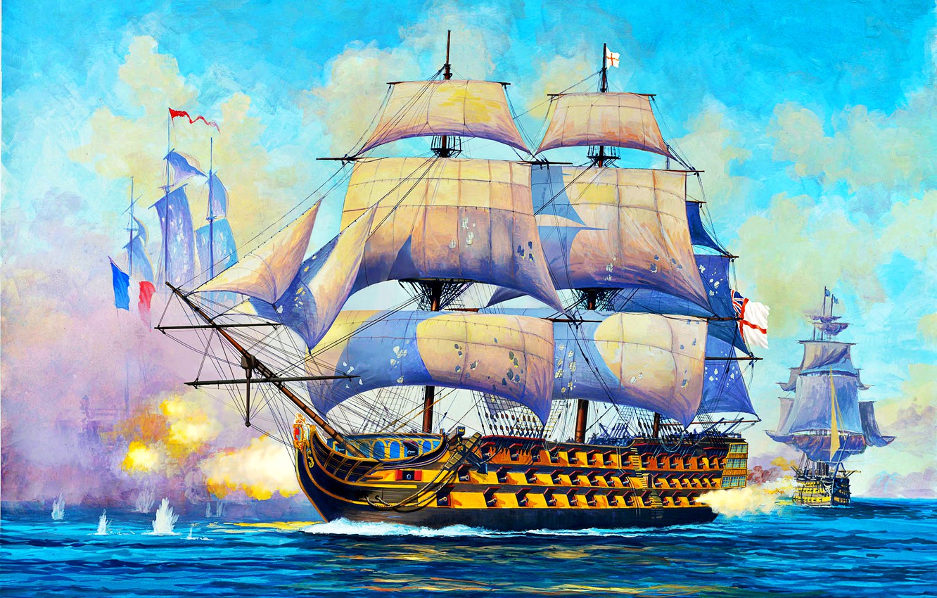 Wallpaper Ship Of The Line Sailing Royal Navy Uk Hms Victory