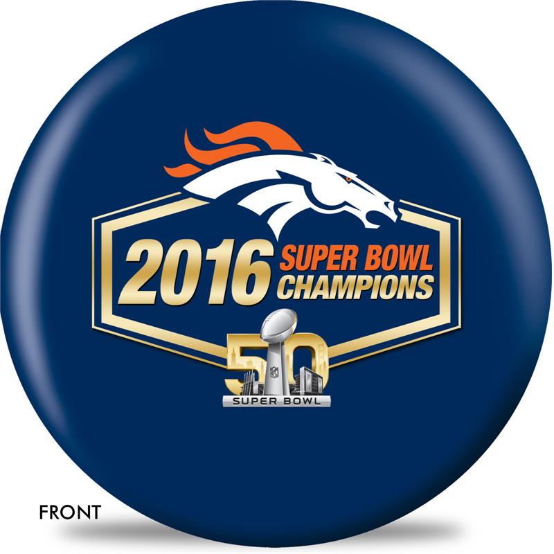 Denver Broncos Super Bowl 50 Champions Bowling Ball Front View
