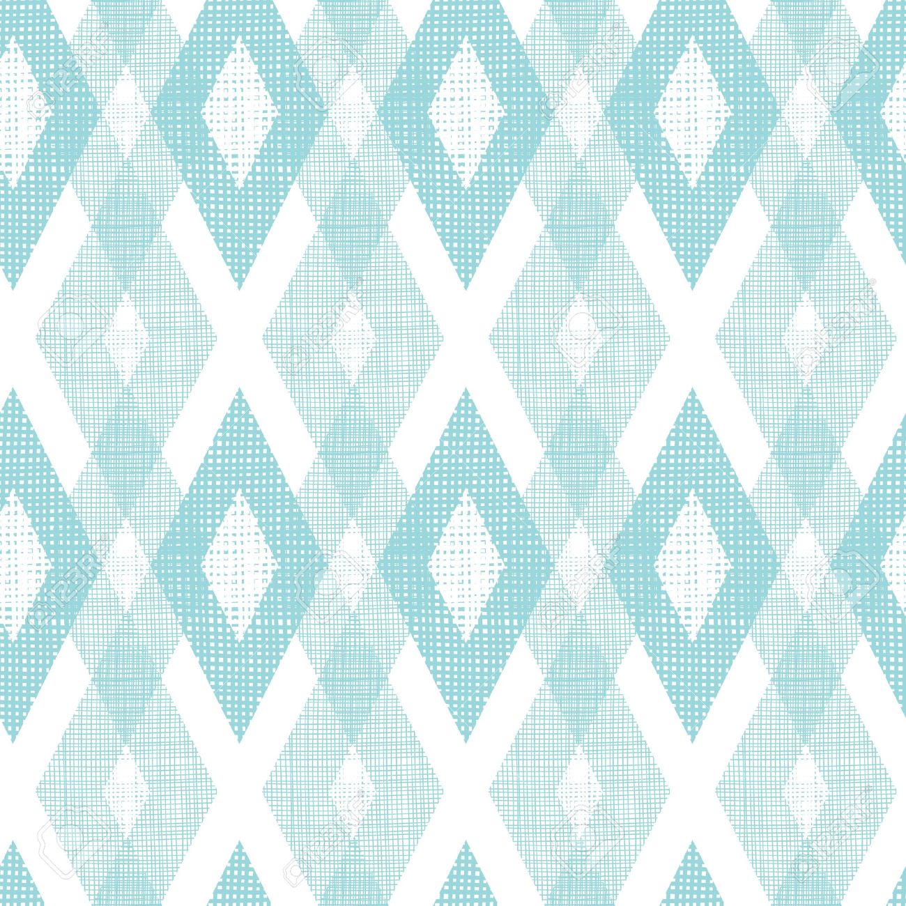 Pastel Blue Fabric Ikat Diamond Seamless Pattern Background Stock