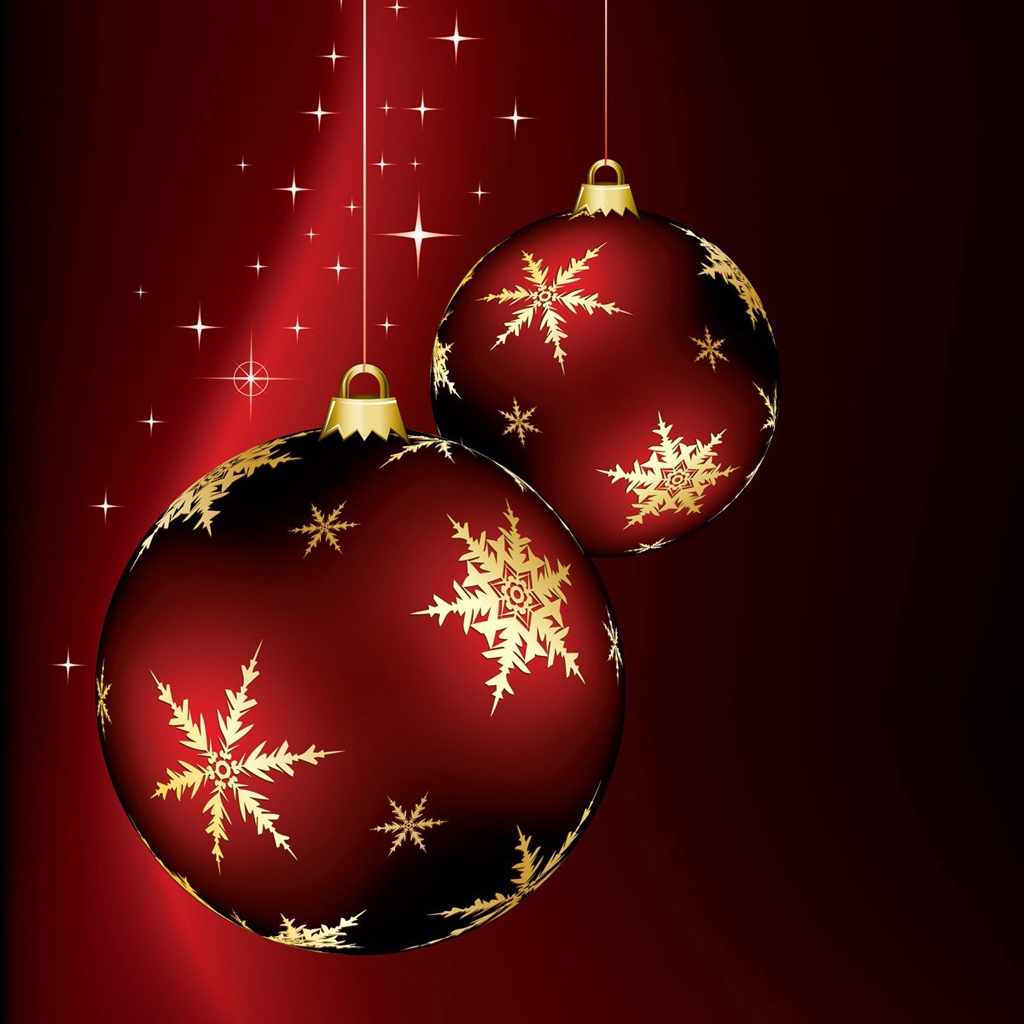  download iPad Wallpapers Download Christmas Ornaments iPad 1024x1024