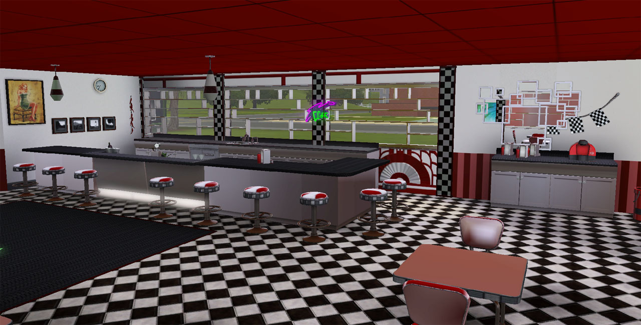 50s Diner Wallpaper Mod The Sims That S